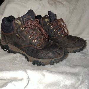MERRELL brown leather hiking shoes / boots